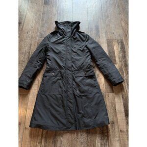 Burberry Women's Black Parka Coat Quilted Interior Size 6